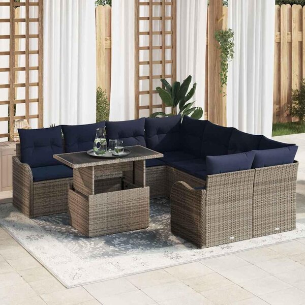 Maison Exclusive – Sedacia súprava, 9 kusov, sivá