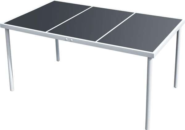 Maison Exclusive – záhradný stôl, 150x90x74 cm, čierna farba, oceľ