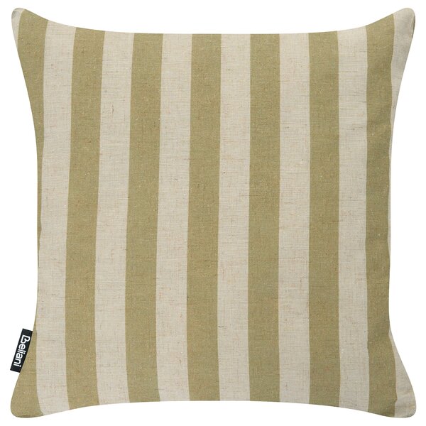 Sada 2 vonkajších dekoratívnych vankúšov béžová zelená polyester ľan 45 x 45 cm štvorcový tvar moderný štýl záhrada exteriér