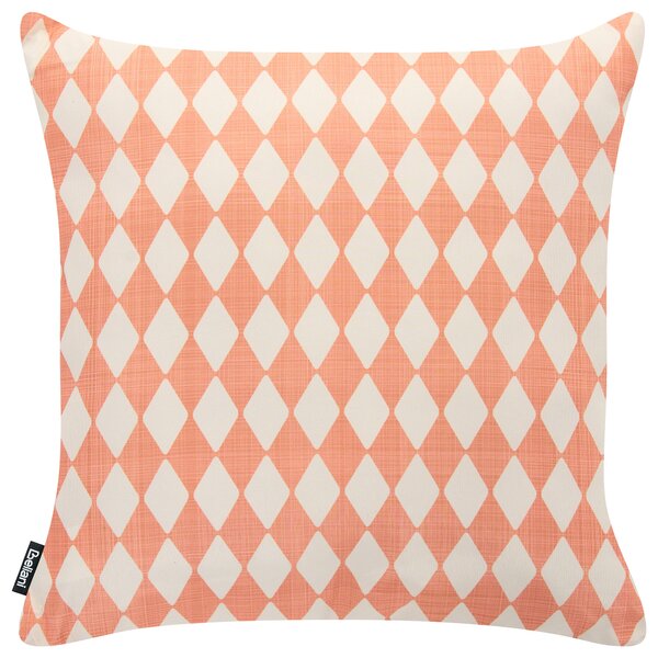 Sada 2 vonkajších dekoratívnych vankúšov svetločervená polyester 45 x 45 cm štvorcový tvar moderný štýl záhrada exteriér