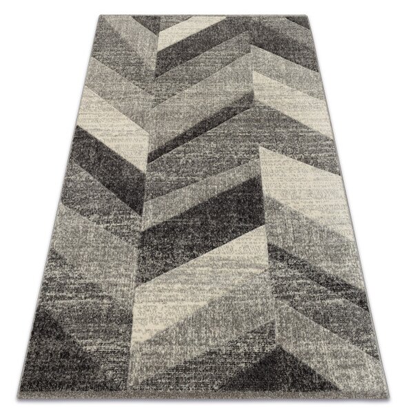 Koberec FEEL 5673/16811 HERRINGBONE čierny / sivý / krémový