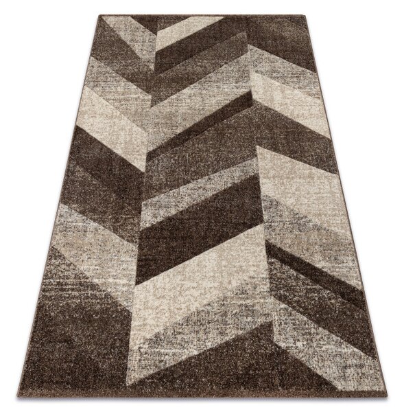 Koberec FEEL 5673/15044 HERRINGBONE hnedý / béžový / krémový / sivý