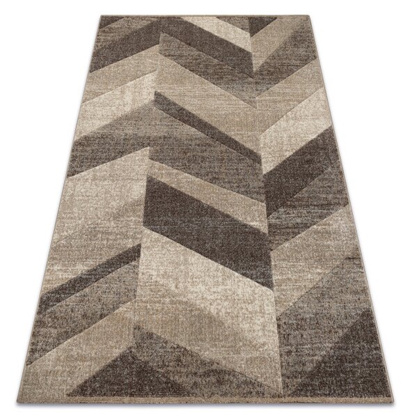 Koberec FEEL 5673/15055 HERRINGBONE béžový / hnedý / krémový