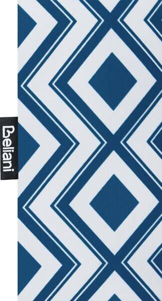 Sada 3 vonkajších dekoratívnych vankúšov biela námornícka modrá polyester 45 x 45 cm štvorcový tvar moderný štýl záhrada exteriér