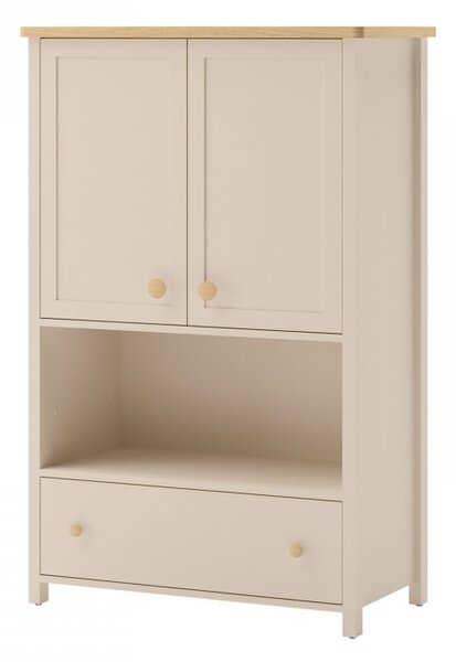 Mirjan24 Komoda 2D1S Kos KS-11, Farby: biela / dub nash 5902928586206