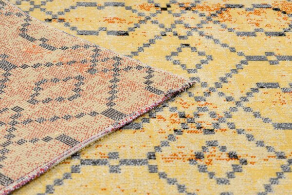 Koberec MUNDO D5751 glamour outdoor pomaranč / čierny
