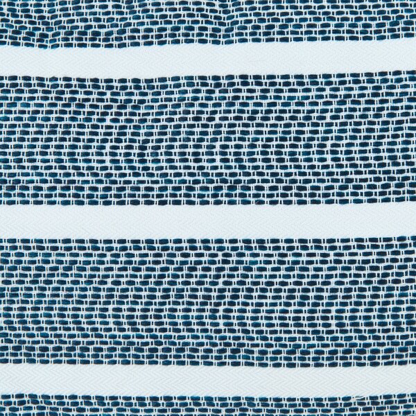 Sada 2 vonkajších dekoratívnych vankúšov modrá polyester 30 x 50 cm obdĺžnikový tvar pruhovaná so strapcami moderný štýl záhrada exteriér