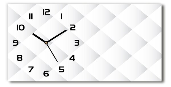 Vodorovné Sklenené hodiny na stenu tiché Štvorce pozadia