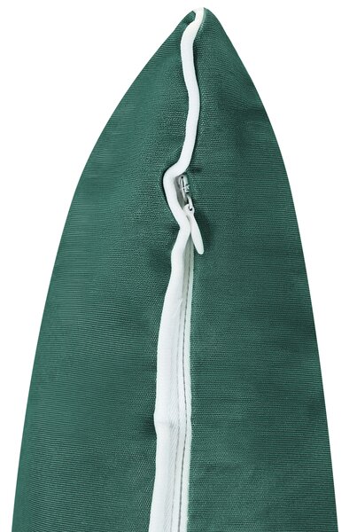 Sada 3 vonkajších dekoratívnych vankúšov zelená polyester 45 x 45 cm štvorcový tvar moderný štýl záhrada exteriér