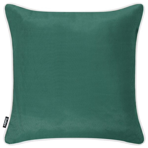 Sada 3 vonkajších dekoratívnych vankúšov zelená polyester 45 x 45 cm štvorcový tvar moderný štýl záhrada exteriér