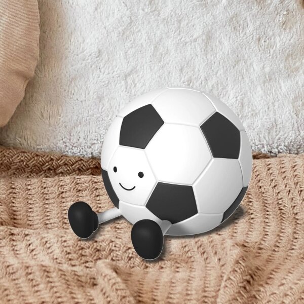 LED dotyková dětská lampa FOOTBALL 2W/5V USB 1200 mAh biela/čierna