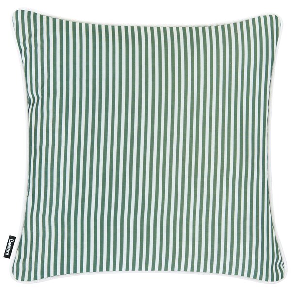 Sada 3 vonkajších dekoratívnych vankúšov zelená polyester 45 x 45 cm štvorcový tvar moderný štýl záhrada exteriér
