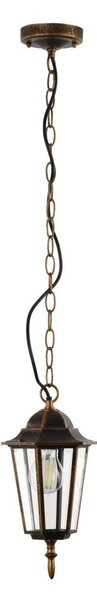 Vonkajší luster na reťazi ARRAIA 1xE27/15W/230V IP44 bronz patina