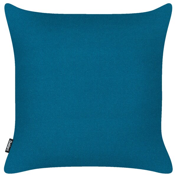 Sada 3 vonkajších dekoratívnych vankúšov biela modrá polyester 45 x 45 cm štvorcový tvar moderný štýl záhrada exteriér