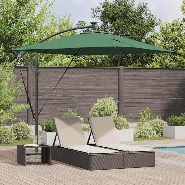 Maison Exclusive – Slnečník, zelený, 249 x 249 x 250 cm, materiál: polyester a hliník
