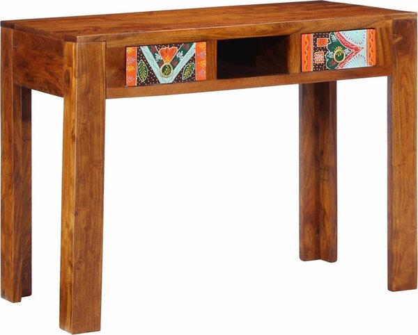 Maison Exclusive – Písací stôl s zásuvkami a úložným priestorom, hnedý, 100 x 50 x 75 cm