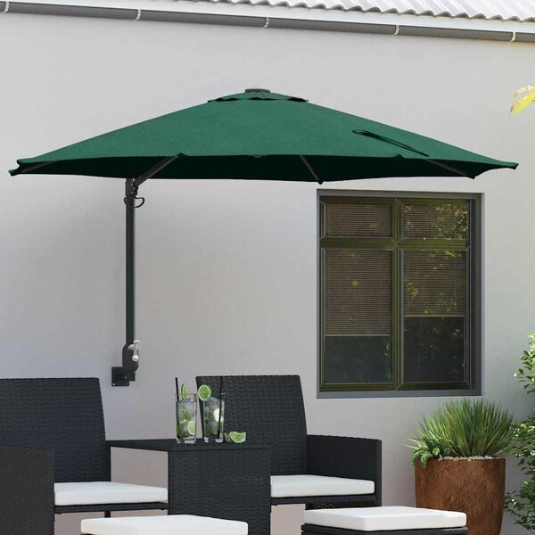 Maison Exclusive – záhradný slnečník, 248 x 248 x 148 cm, polyester a oceľ, zelený