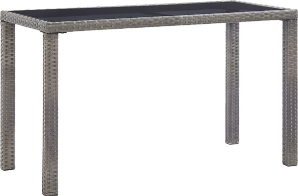 Maison Exclusive – záhradný stôl, antracitová farba, 123x60x74 cm, materiál: umelý ratan (polyratan)