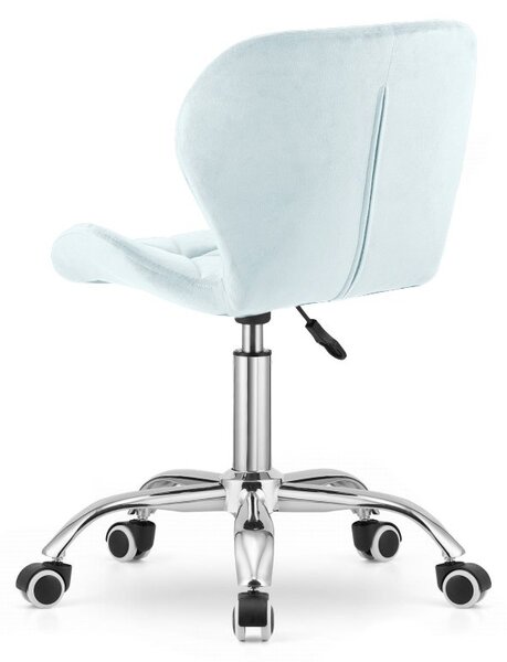 Set do pracovne stôl TAYLOR 80x50 cm dub sonoma + kreslo AVOLA VELVET svetlo modré