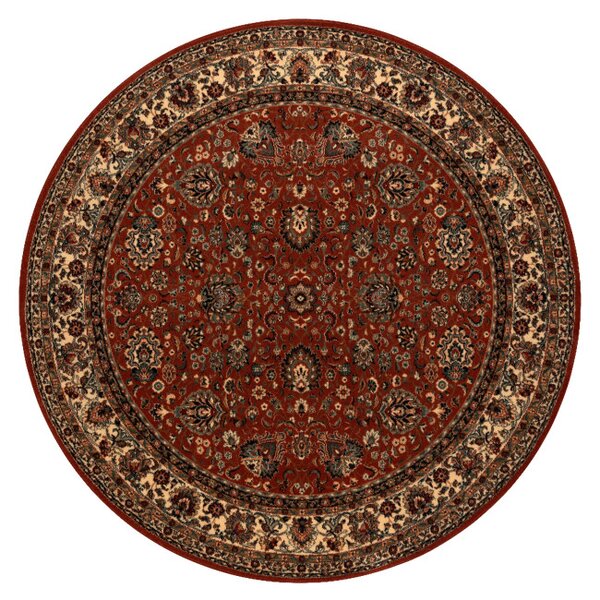 Koberec KASHQAI 4362 200 ornament, bordový / béžový kruh