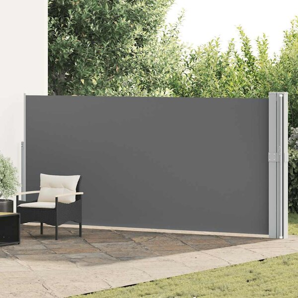 Maison Exclusive – Výsuvná bočná markíza, 170 x 1200 cm, antracitová farba