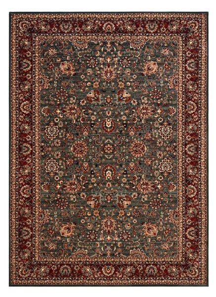 Koberec KASHQAI 4362 400 ornament, zelený / bordový