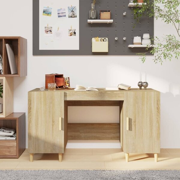 Maison Exclusive - písací stôl Sonoma dub 140x50x75 cm drevený materiál