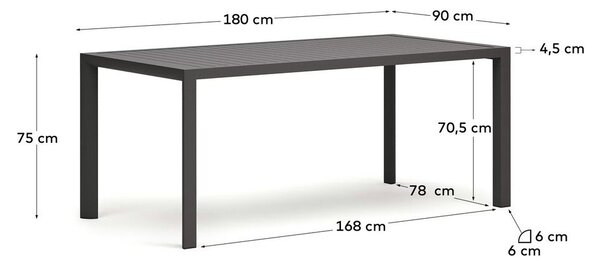 Záhradný jedálenský stôl 90x180 cm Culip - Kave Home