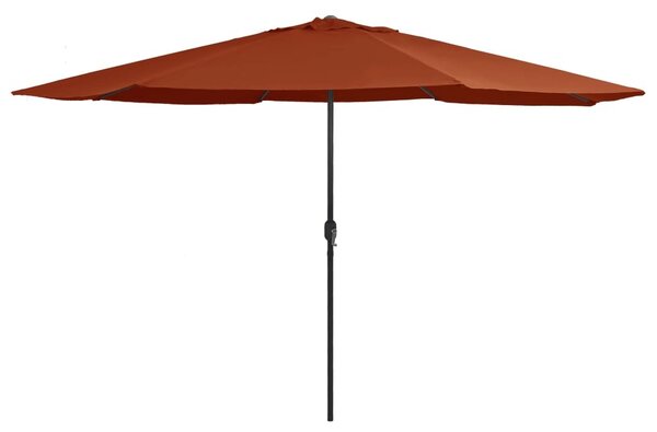 Maison Exclusive – slnečník s kovovým nosníkom, výška 390 cm, farba terakota