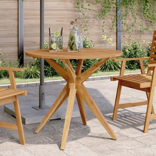 Maison Exclusive – Okrúhly záhradný stôl, priemer 85 cm, výška 75 cm, masívna akácia