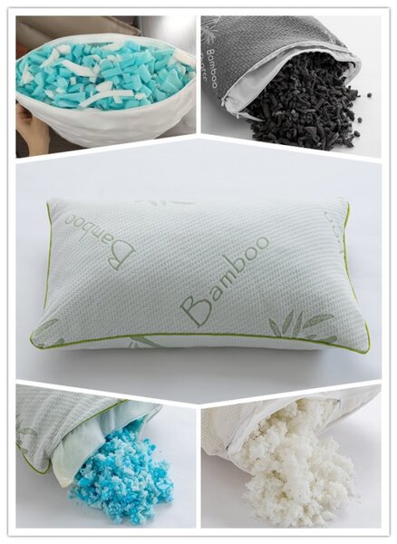 E-matrac Chladiaci vankúš Bamboo so sekanou pamäťovou penou (Nastaviteľná výška) 70x45 cm