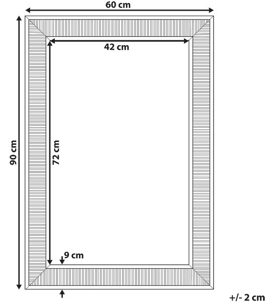 Závesné zrkadlo na stenu zlaté 60 x 90 cm rám zo syntetického materiálu moderná glamour spálňa obývacia izba