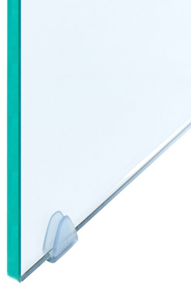 Konzolový stolík z priehľadného skla 30 x 90 cm minimalistický obdĺžnikový moderný