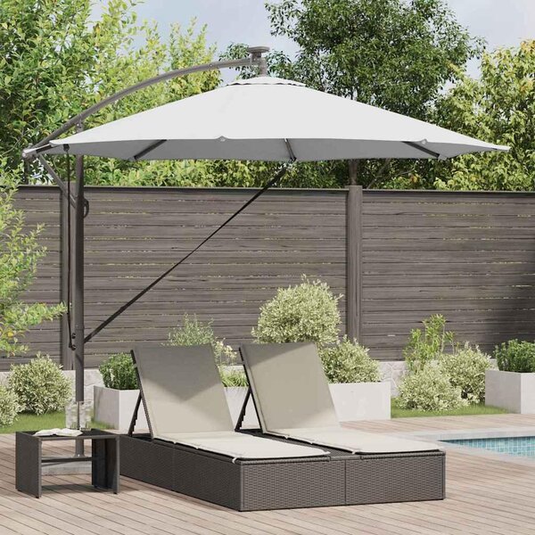 Maison Exclusive – Slnečník, 294 x 294 x 248 cm, polyester a hliník, farba: piesok