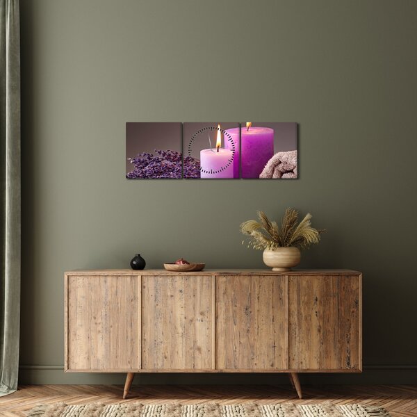 Obraz spa vecí (s hodinami) (90x30 cm)