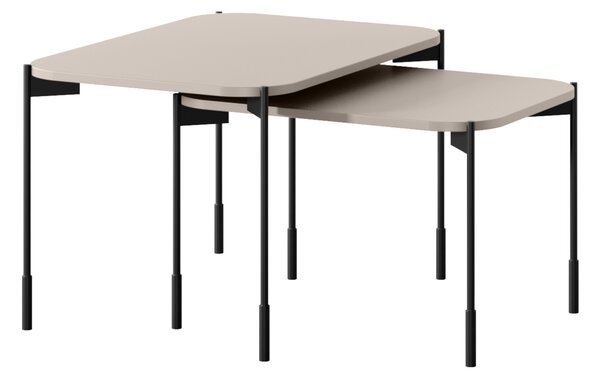 Kávový stolík Sonatia 70 cm obdĺžnikový na kovových nohách - kašmír