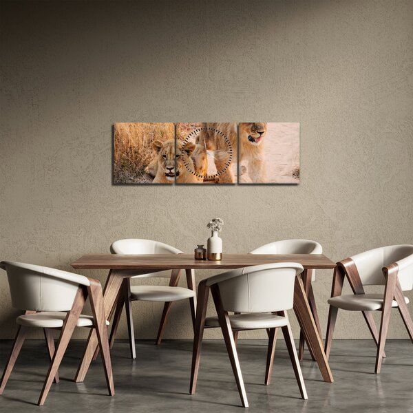 Obraz levice (s hodinami) (90x30 cm)