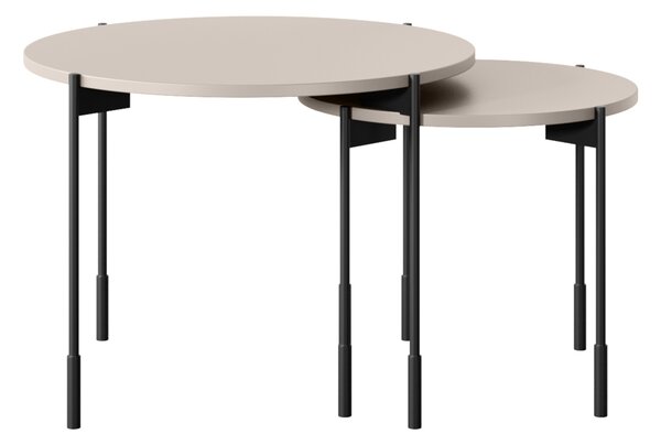 Kávový stolík Sonatia 60 cm okrúhly na kovových nohách - kašmír
