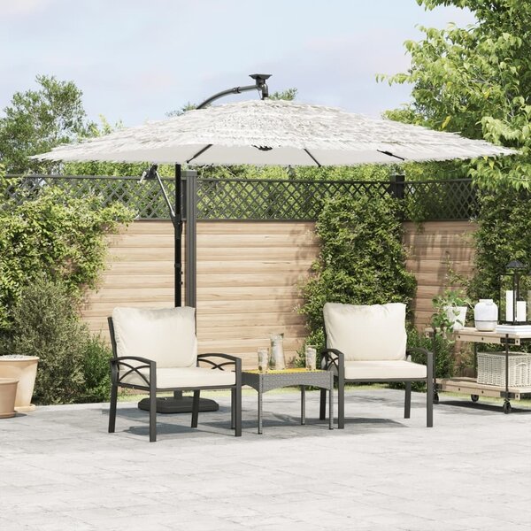 Maison Exclusive – Slnečník so oceľovým nosníkom, biela farba, rozmer 269x269x235 cm