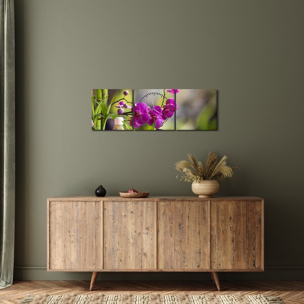 Obraz - spa and stones (s hodinami) (90x30 cm)