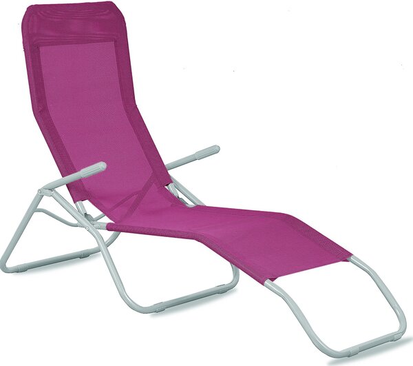 Záhradné lehátko Aga SIESTA MC372171PL Tmavo ružové