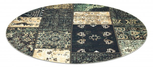 Koberec ANTIKA Ancient Olive patchwork zelený
