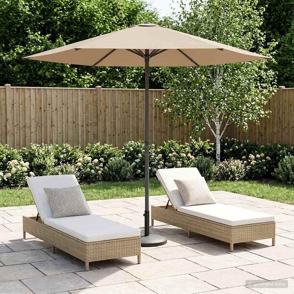 Maison Exclusive – záhradný slnečník, 230 x 230 cm, polyester, obdĺžnikový, farba taupe