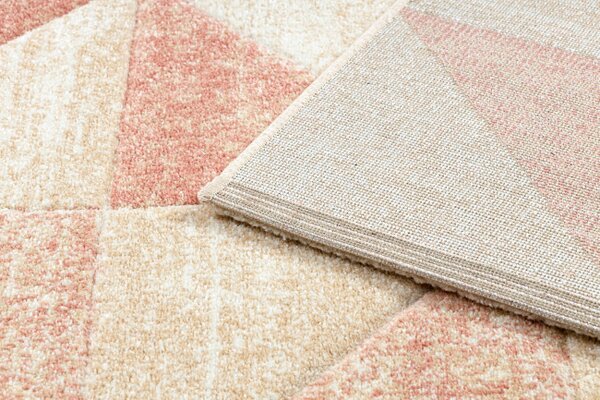 Koberc FEEL 5672/17911 trojuholníky, béžový / terakota