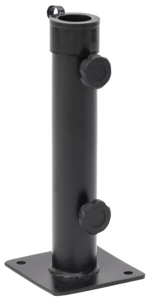 Stojan na slnečník – pre stĺpik s priemerom 38/48 mm, matná čierna farba, oceľ