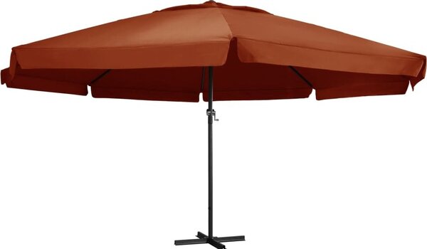 Maison Exclusive – Slnečník, hliníková tyč, 600 cm, terakótová farba