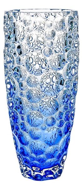 KRIŠTÁĽOVÁ VÁZA BOHEMIA JIHLAVA LISBOA OMBRE BLUE 350MM
