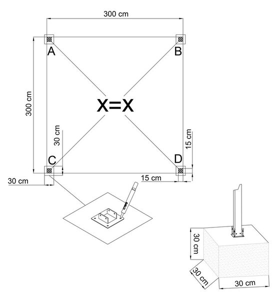 Pultová bioklimatická pergola s lamelami 3 x 3 M