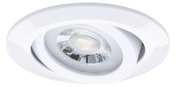 Paulmann zapustene LED svietidla, biela Ø 8 cm 4,8 W zapnutá/vypnutá, sada 10 ks, Biela / opálová, Obývacia izba / jedáleň, Plast, Moderný, Zapustené okrúhle