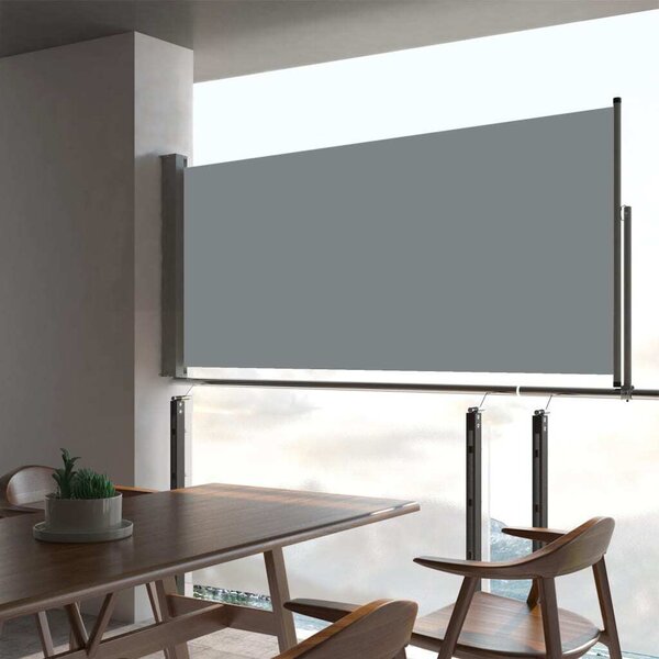 Maison Exclusive – Výsuvná bočná markíza, 60 x 300 cm, sivá